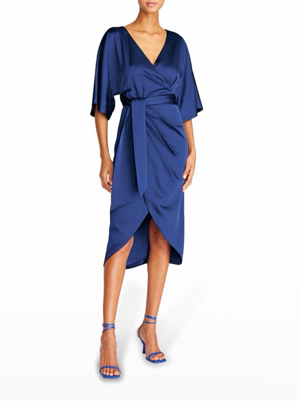 NWT Theia Alicia Faux-Wrap Cocktail Dress